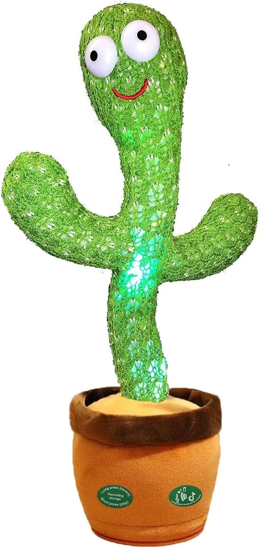 Pbooo Dancing Talking Cactus toy with LED lights, singing, dancing, and sound recording features for kids